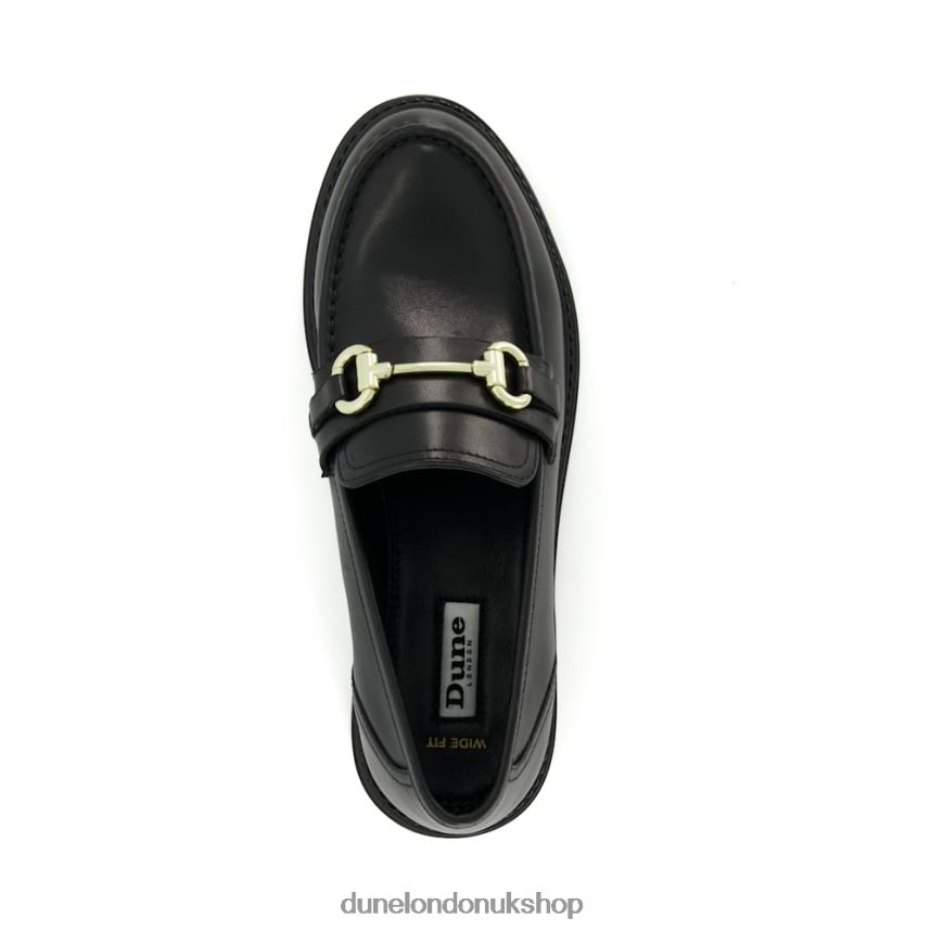 Wide-Fit Chunky Snaffle-Trim Loafers Women N4BBPB156 Dune London Gallagher Black