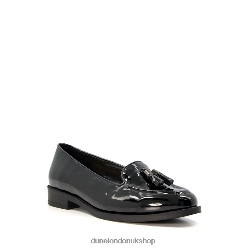 Wide Fit Tassel-Trim Loafers Women N4BBPB557 Dune London Global Black