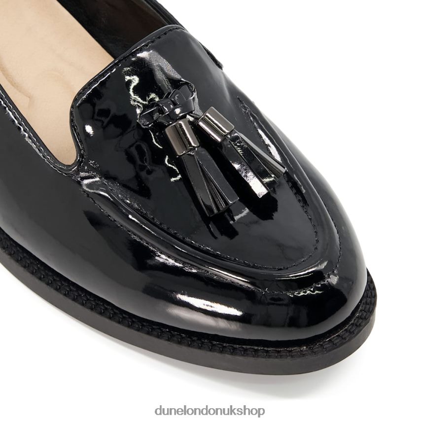 Wide Fit Tassel-Trim Loafers Women N4BBPB557 Dune London Global Black