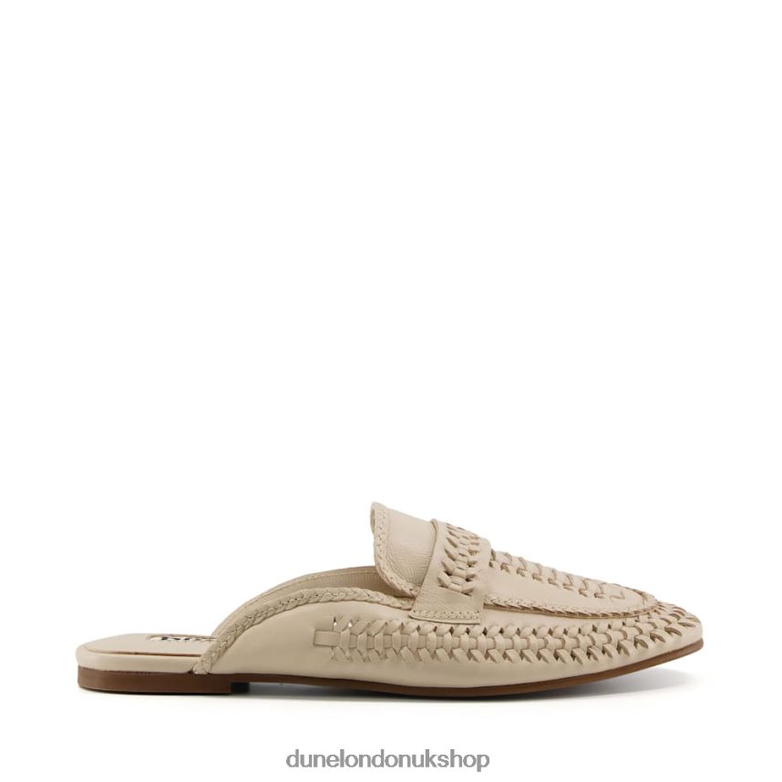 Woven Backless Loafers Women N4BBPB615 Dune London Gigys Ecru - Click Image to Close