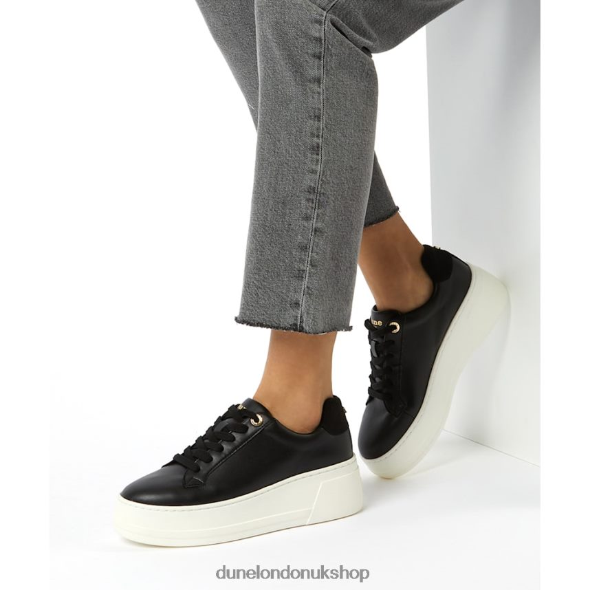 Lace-Up Flatform Trainers Women N4BBPB602 Dune London Episode Black