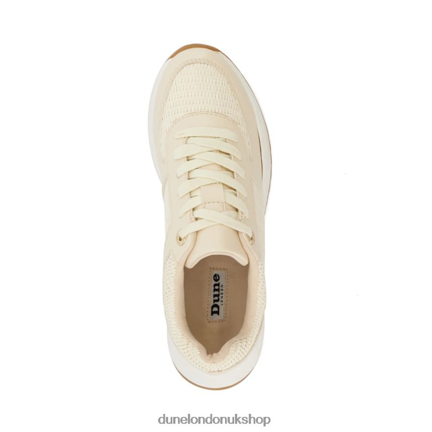 Lace-Up Runner Trainers Women N4BBPB519 Dune London Emelias Ecru