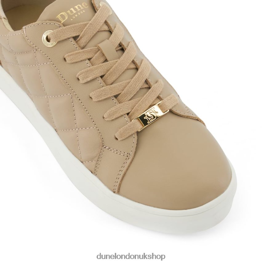 Quilted Lace-Up Trainers Women N4BBPB254 Dune London Excitement Taupe