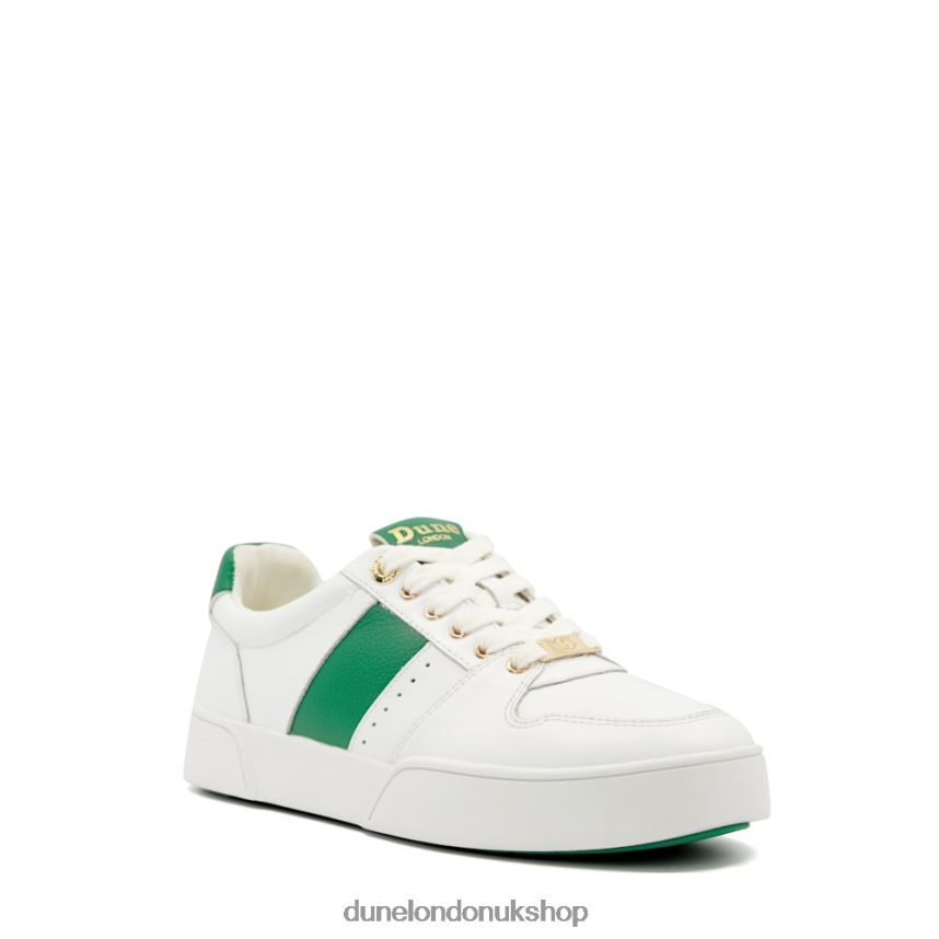 Side-Detail Lace-Up Trainers Women N4BBPB489 Dune London Elysium Green - Click Image to Close