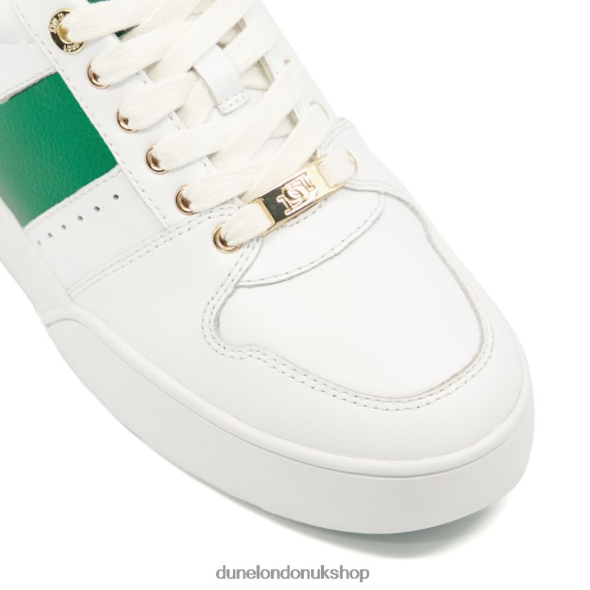 Side-Detail Lace-Up Trainers Women N4BBPB489 Dune London Elysium Green