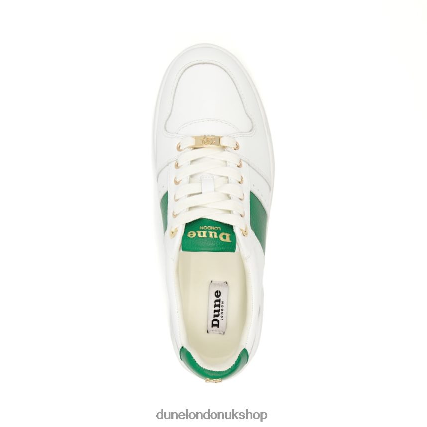 Side-Detail Lace-Up Trainers Women N4BBPB489 Dune London Elysium Green