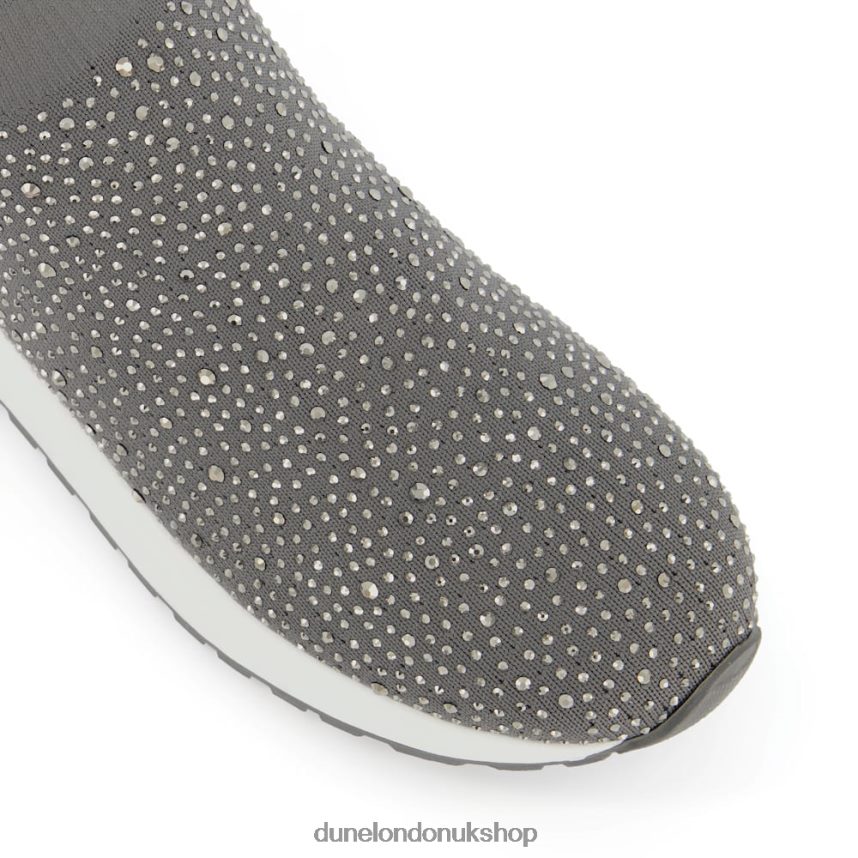 Sock Style Trainers Women N4BBPB670 Dune London Element Grey