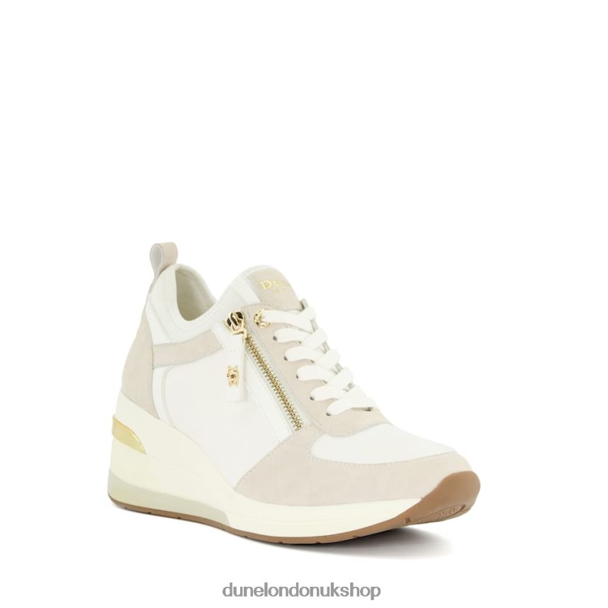 Wedge Lace-Up Trainers Women N4BBPB591 Dune London Eilin Cream