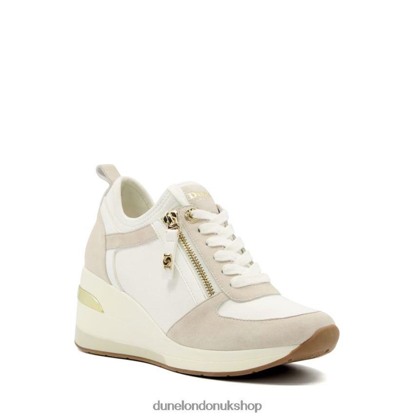 Wedge Lace-Up Trainers Women N4BBPB591 Dune London Eilin Cream