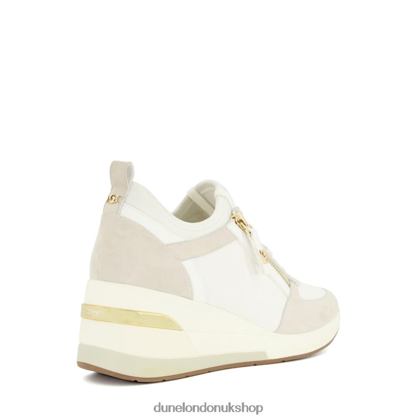 Wedge Lace-Up Trainers Women N4BBPB591 Dune London Eilin Cream