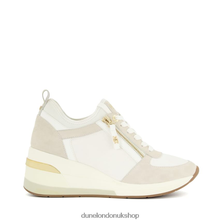 Wedge Lace-Up Trainers Women N4BBPB591 Dune London Eilin Cream