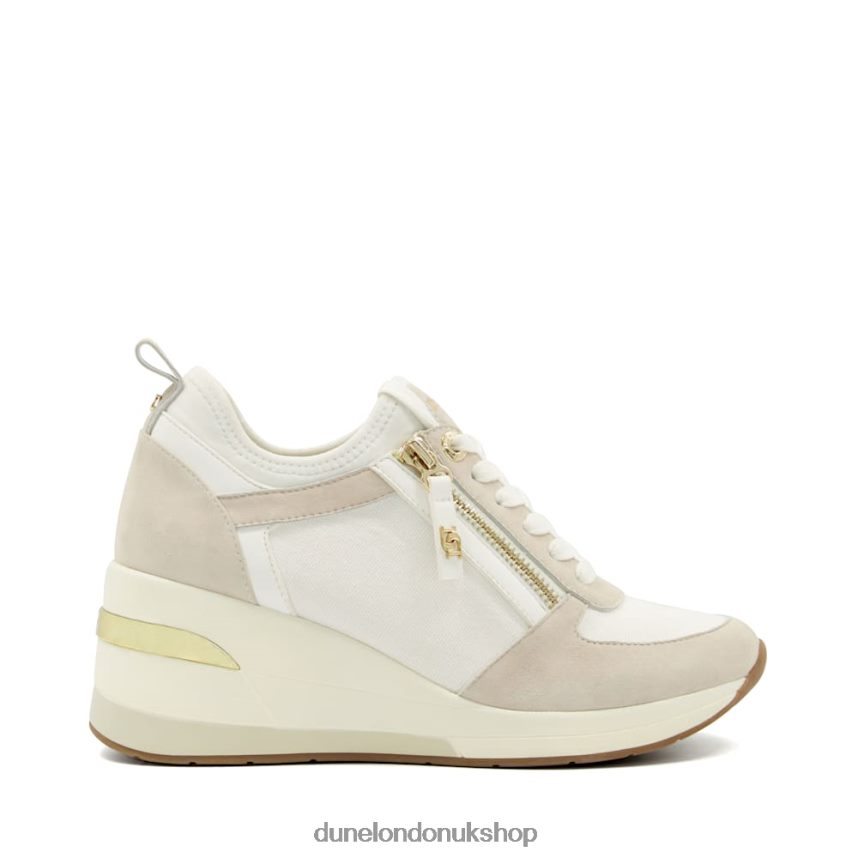 Wedge Lace-Up Trainers Women N4BBPB591 Dune London Eilin Cream