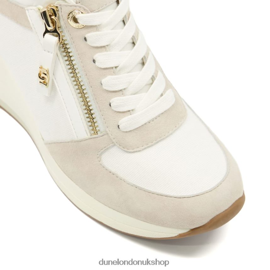 Wedge Lace-Up Trainers Women N4BBPB591 Dune London Eilin Cream