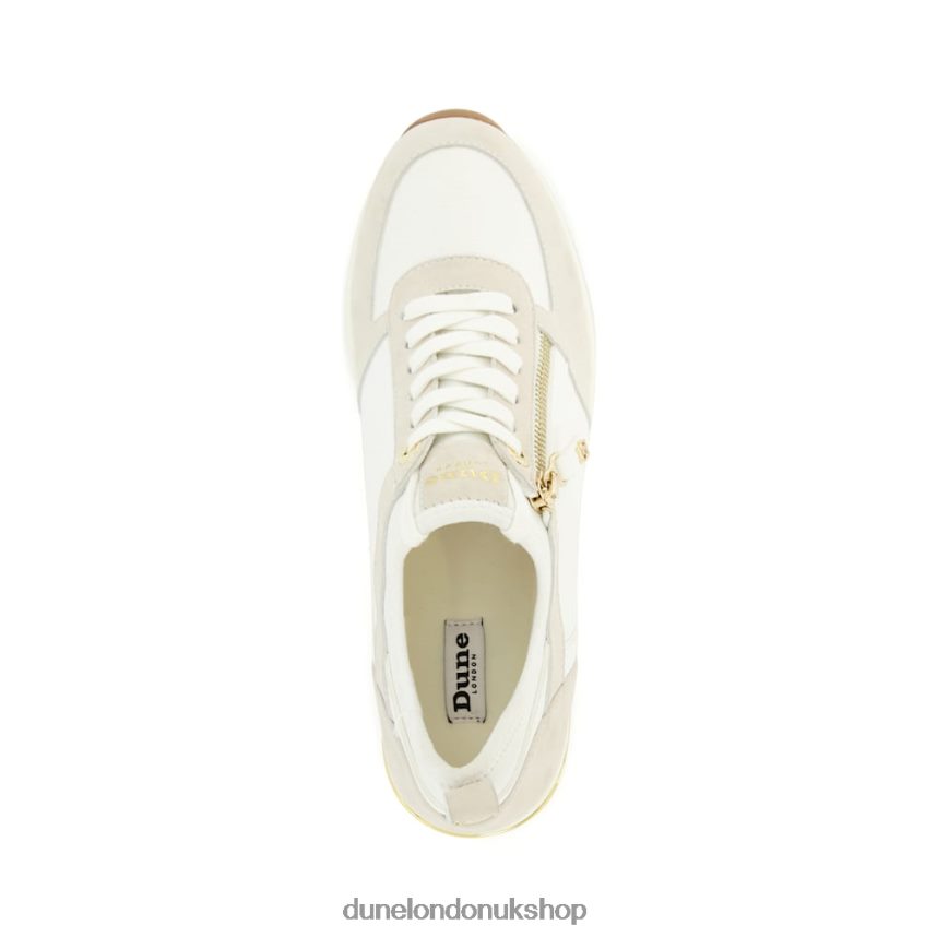 Wedge Lace-Up Trainers Women N4BBPB591 Dune London Eilin Cream